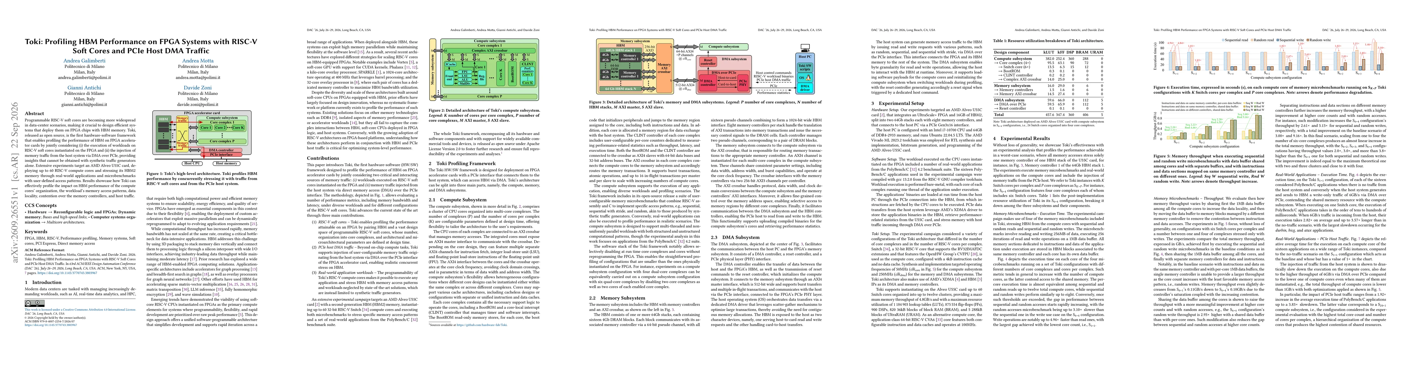 Thumbnail for Toki: Profiling HBM Performance on FPGA Systems with RISC-V Soft Cores and PCIe Host DMA Traffic