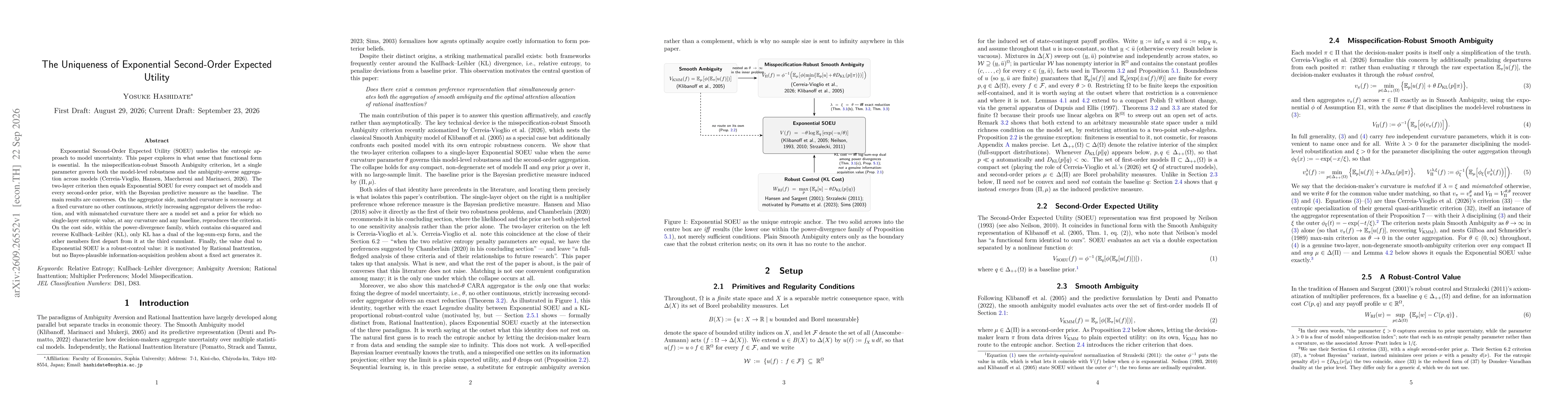 Thumbnail for The Uniqueness of Exponential Second-Order Expected Utility