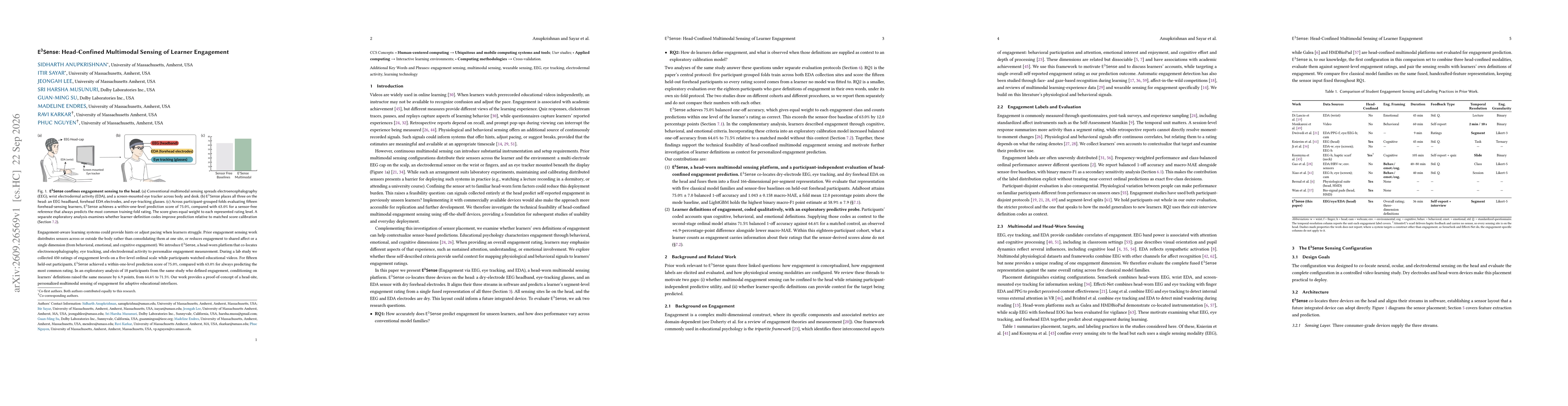 Thumbnail for E3Sense: Head-Confined Multimodal Sensing of Learner Engagement