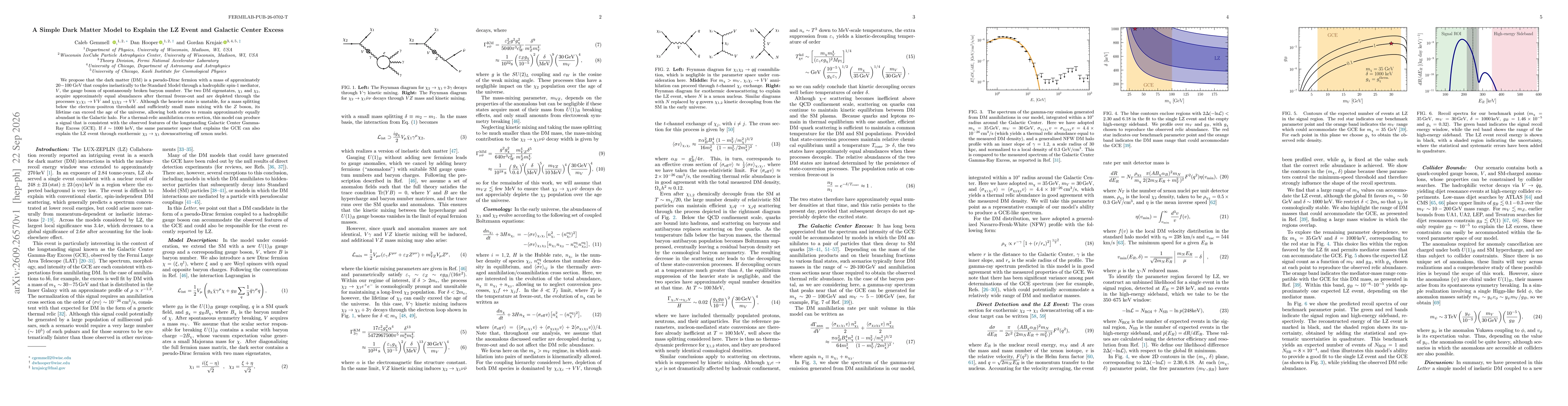 Thumbnail for A Simple Dark Matter Model to Explain the LZ Event and Galactic Center Excess
