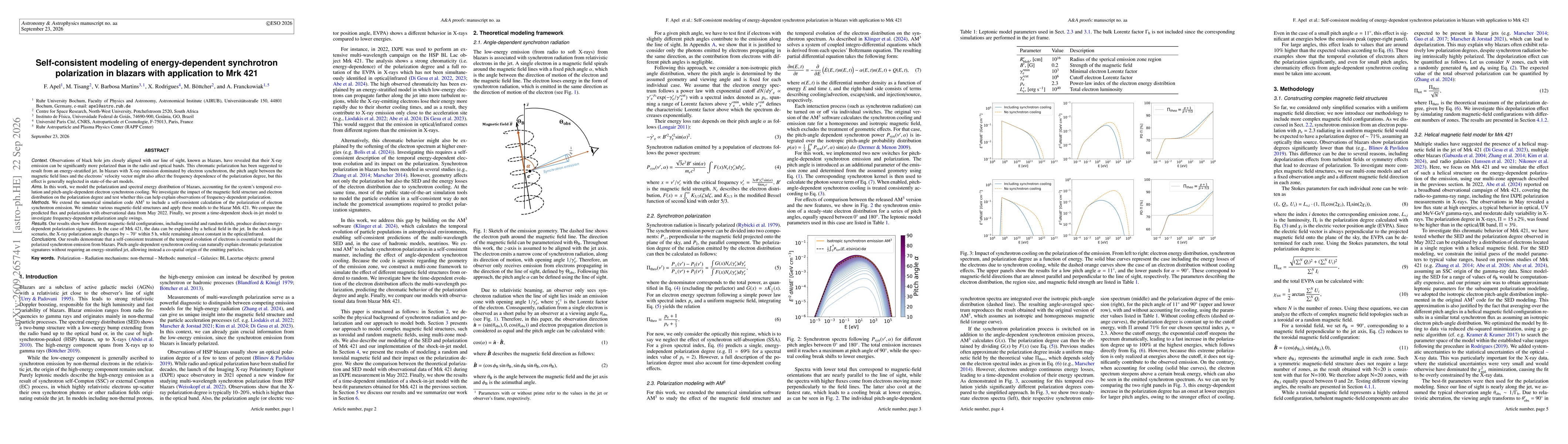 Thumbnail for Self-consistent modeling of energy-dependent synchrotron polarization in blazars with application to Mrk 421
