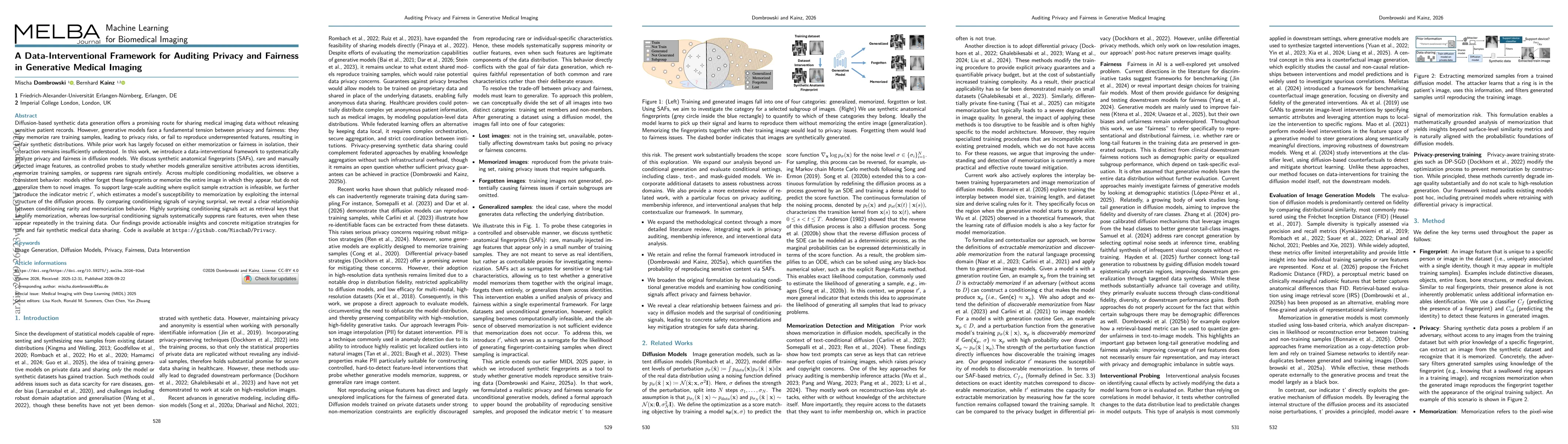 Thumbnail for A Data-Interventional Framework for Auditing Privacy and Fairness in Generative Medical Imaging