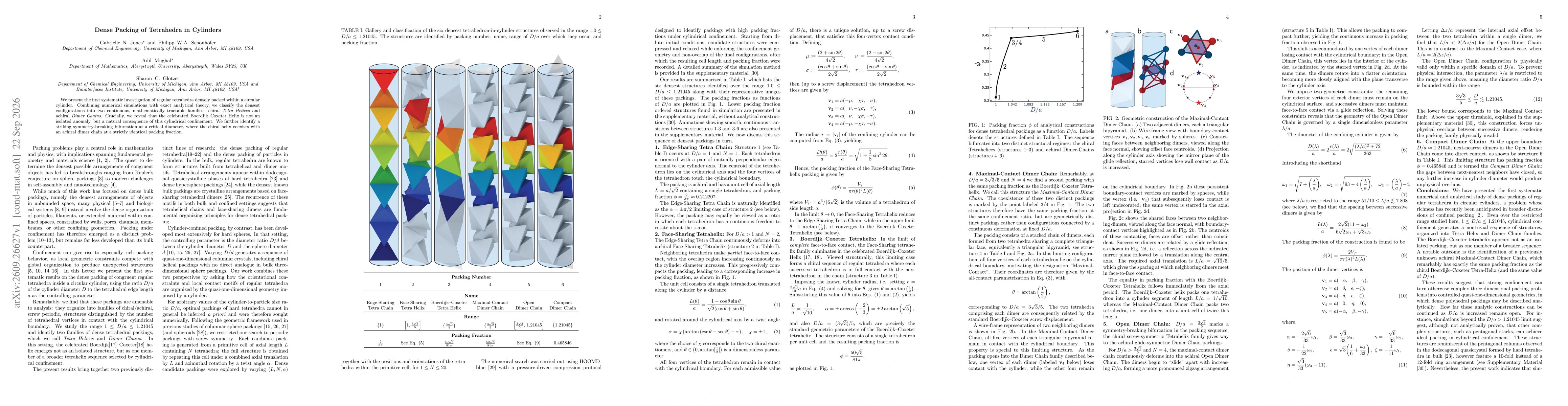 Thumbnail for Dense Packing of Tetrahedra in Cylinders
