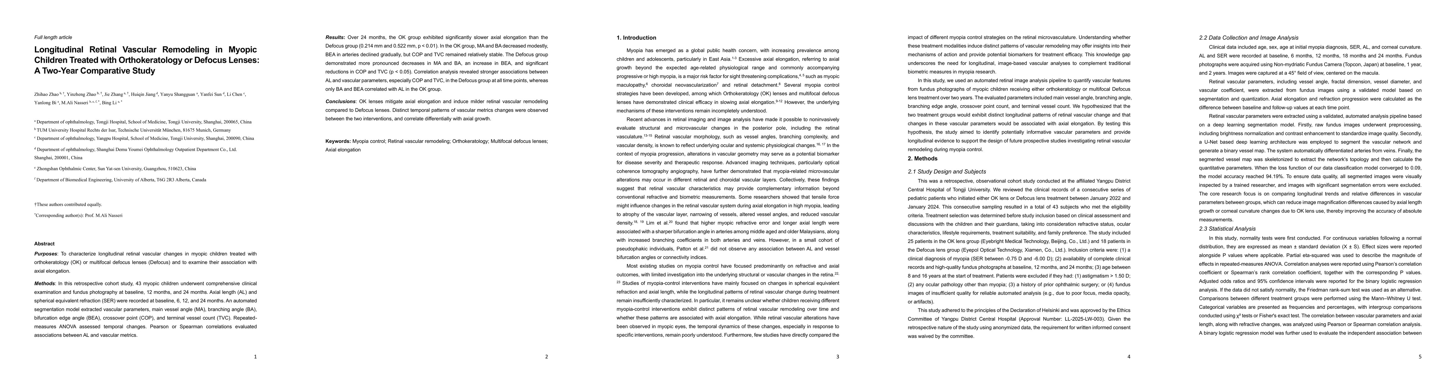 Thumbnail for Longitudinal Retinal Vascular Remodeling in Myopic Children Treated with Orthokeratology or Defocus Lenses: A Two-Year Comparative Study