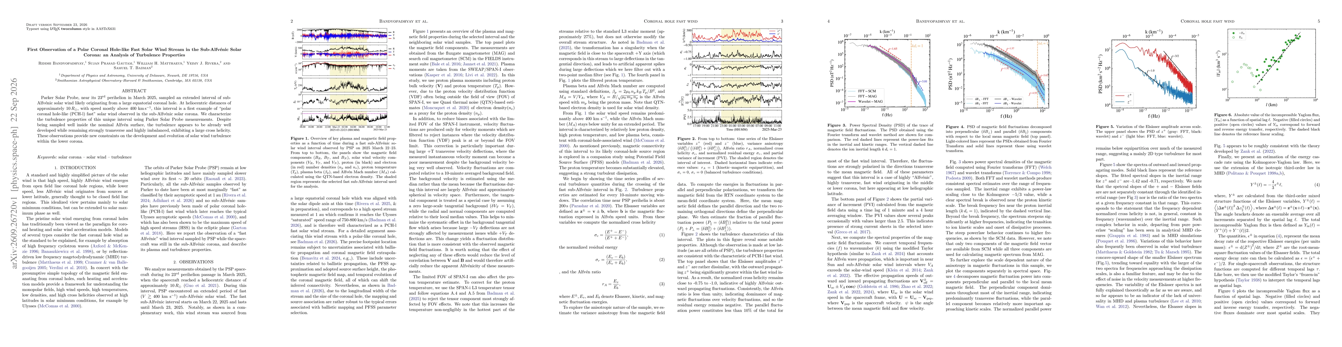 Thumbnail for First Observation of a Polar Coronal Hole-like Fast Solar Wind Stream in the Sub-Alfvénic Solar Corona: an Analysis of Turbulence Properties