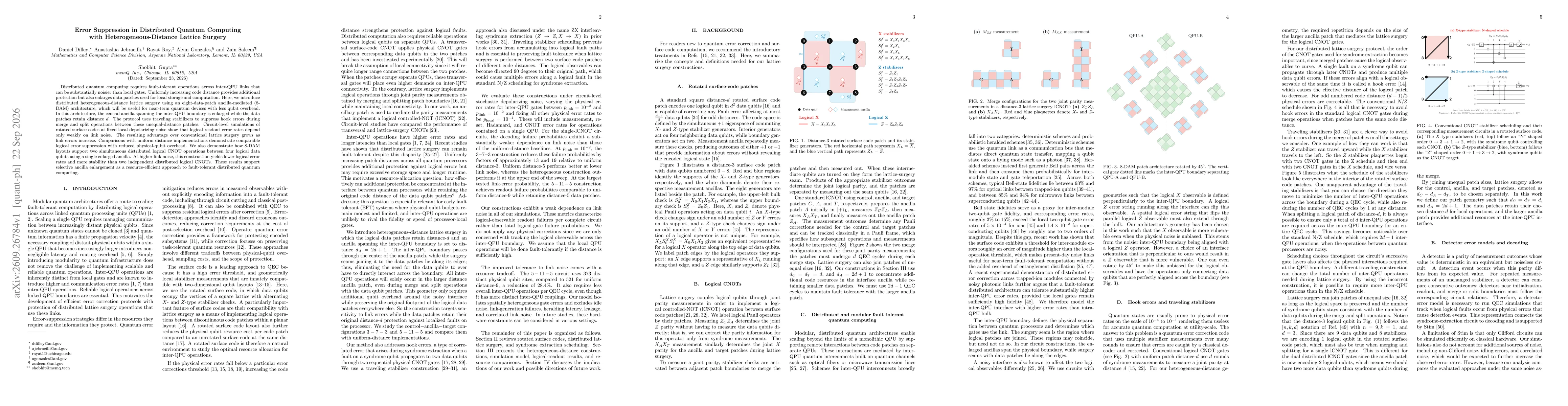 Thumbnail for Error Suppression in Distributed Quantum Computing with Heterogeneous-Distance Lattice Surgery