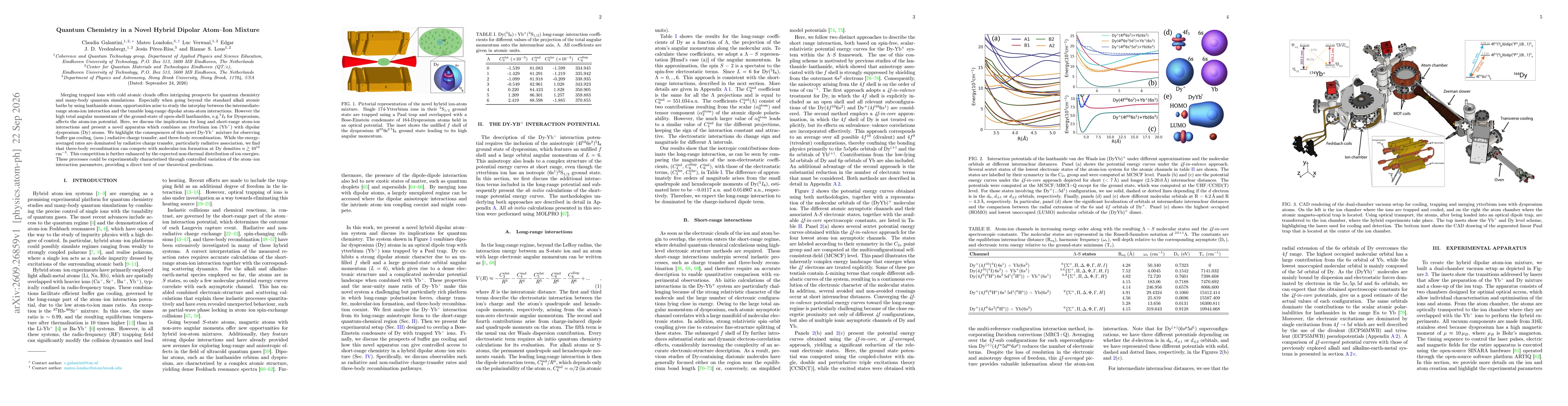 Thumbnail for Quantum Chemistry in a Novel Hybrid Dipolar Atom-Ion Mixture