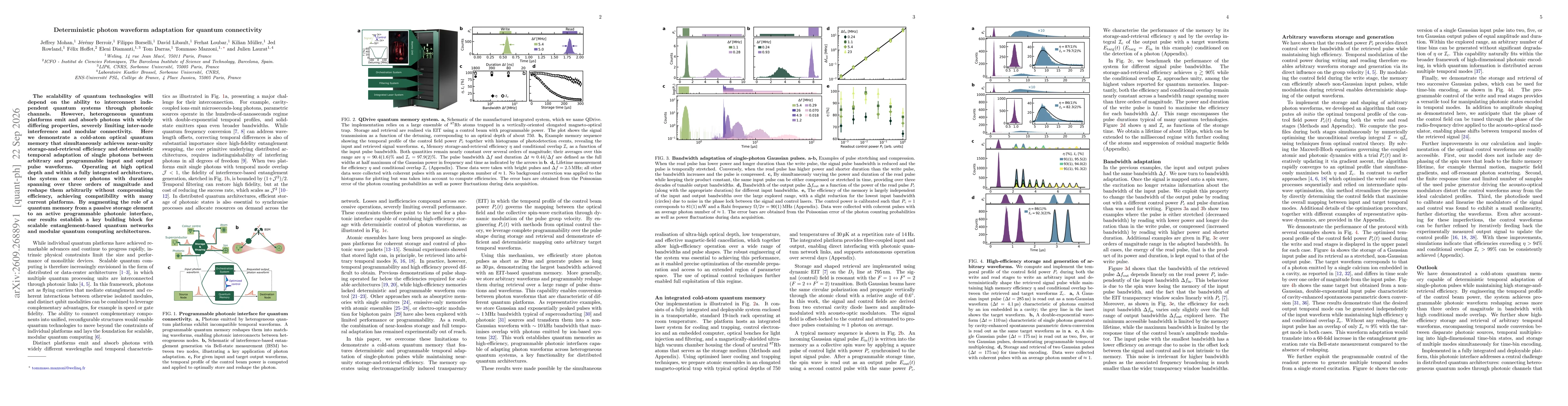 Thumbnail for Deterministic photon waveform adaptation for quantum connectivity