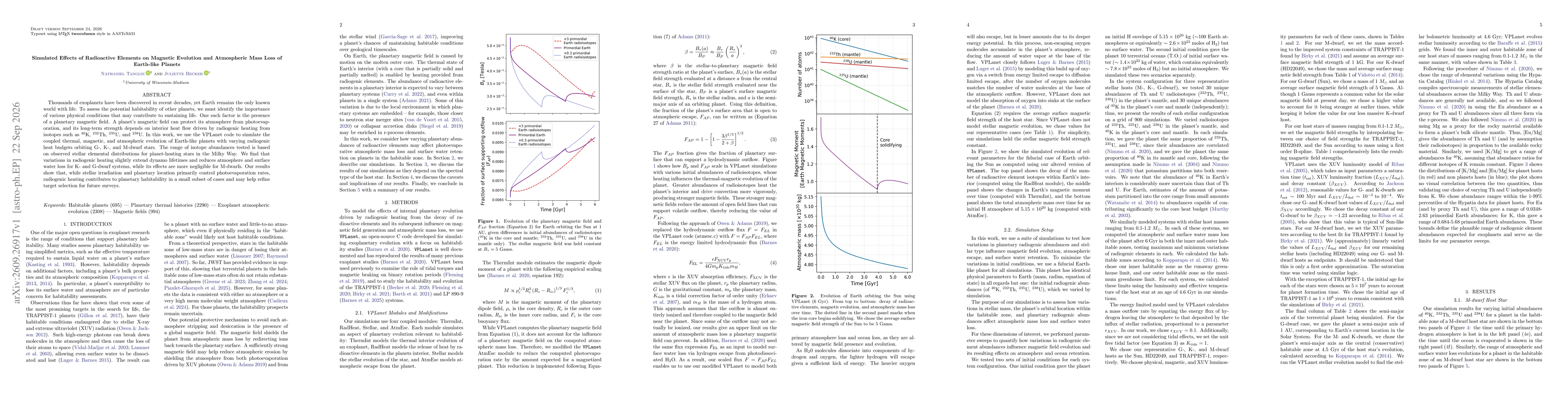 Thumbnail for Simulated Effects of Radioactive Elements on Magnetic Evolution and Atmospheric Mass Loss of Earth-like Planets