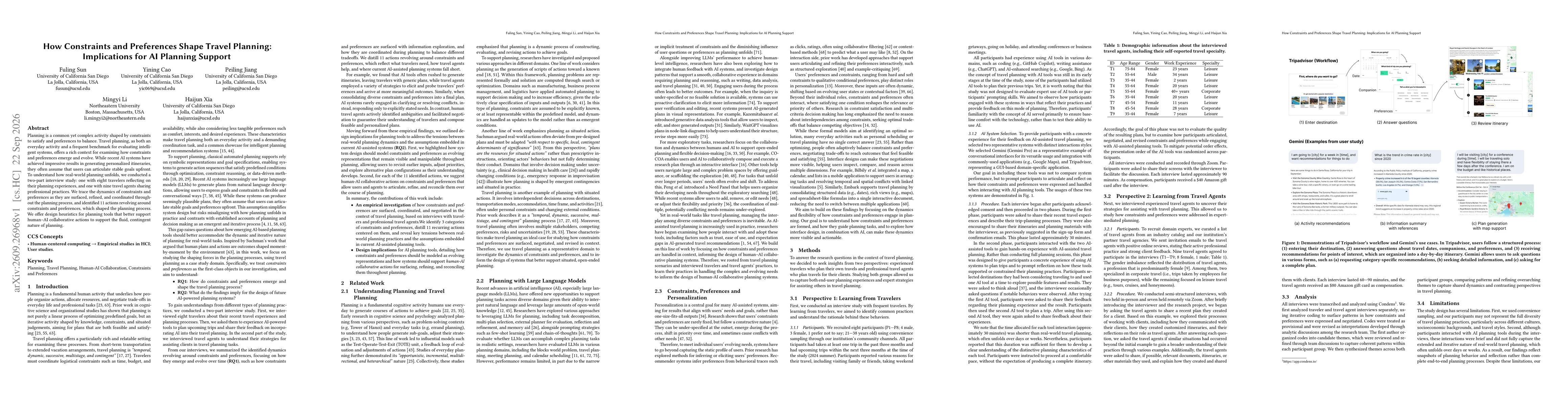 Thumbnail for How Constraints and Preferences Shape Travel Planning: Implications for AI Planning Support