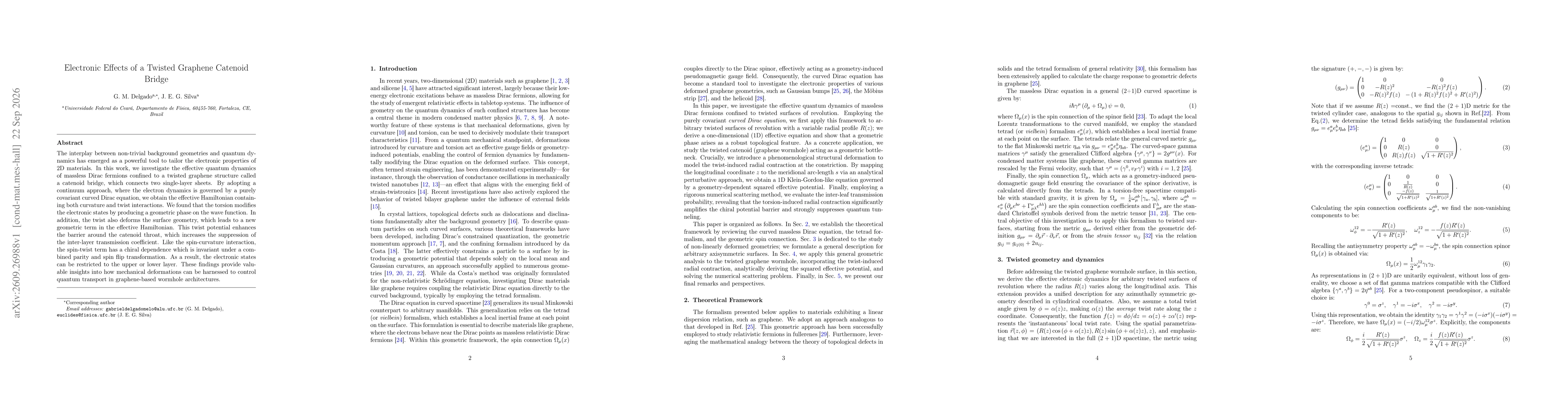 Thumbnail for Electronic Effects of a Twisted Graphene Catenoid Bridge