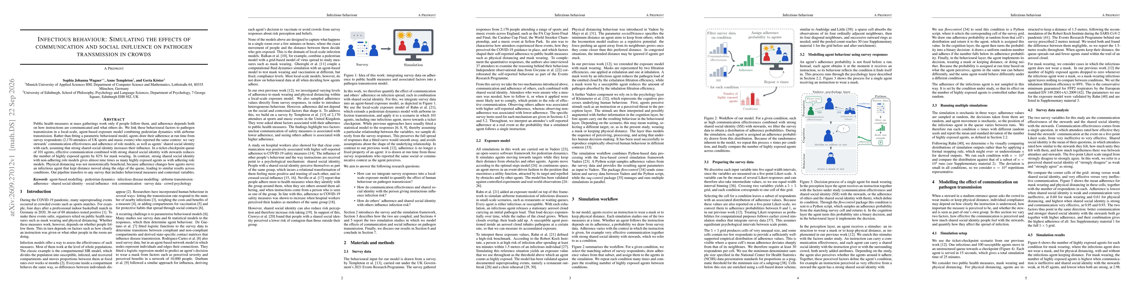 Thumbnail for Infectious behaviour: Simulating the effects of communication and social influence on pathogen transmission in crowds