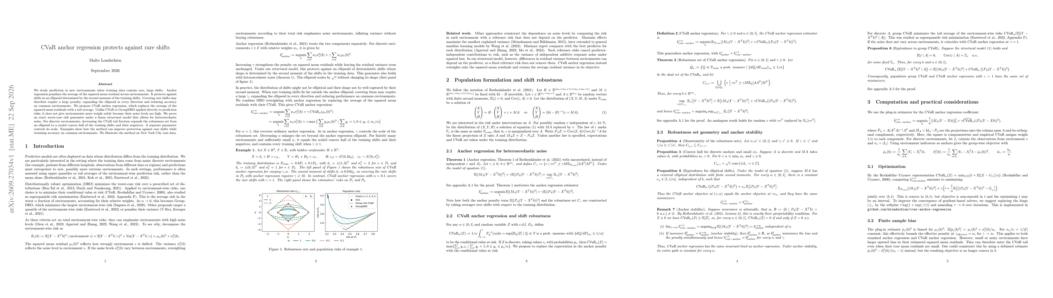 Thumbnail for CVaR anchor regression protects against rare shifts