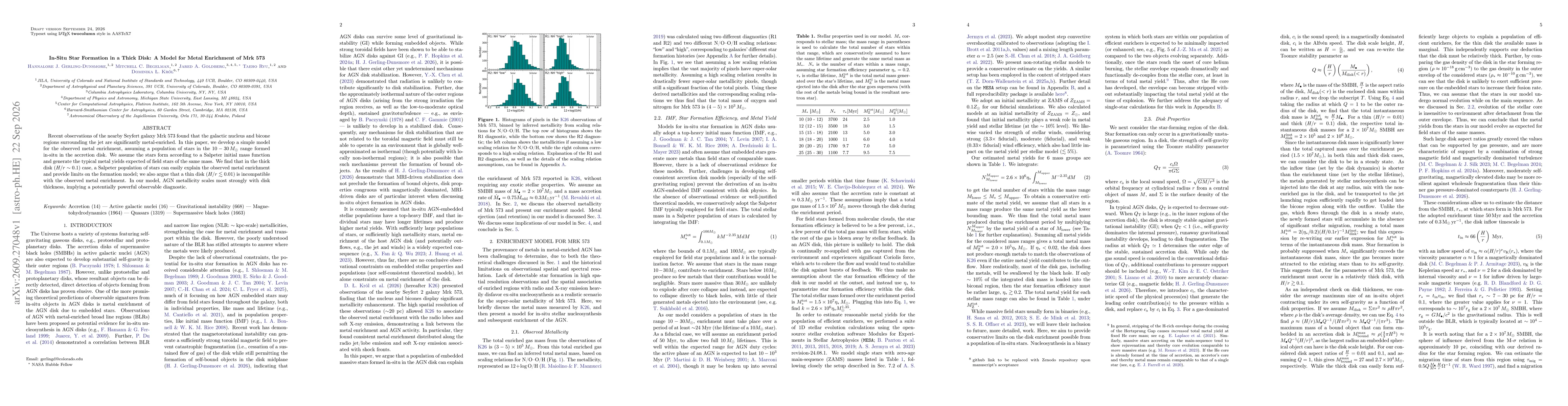 Thumbnail for In-Situ Star Formation in a Thick Disk: A Model for Metal Enrichment of Mrk 573