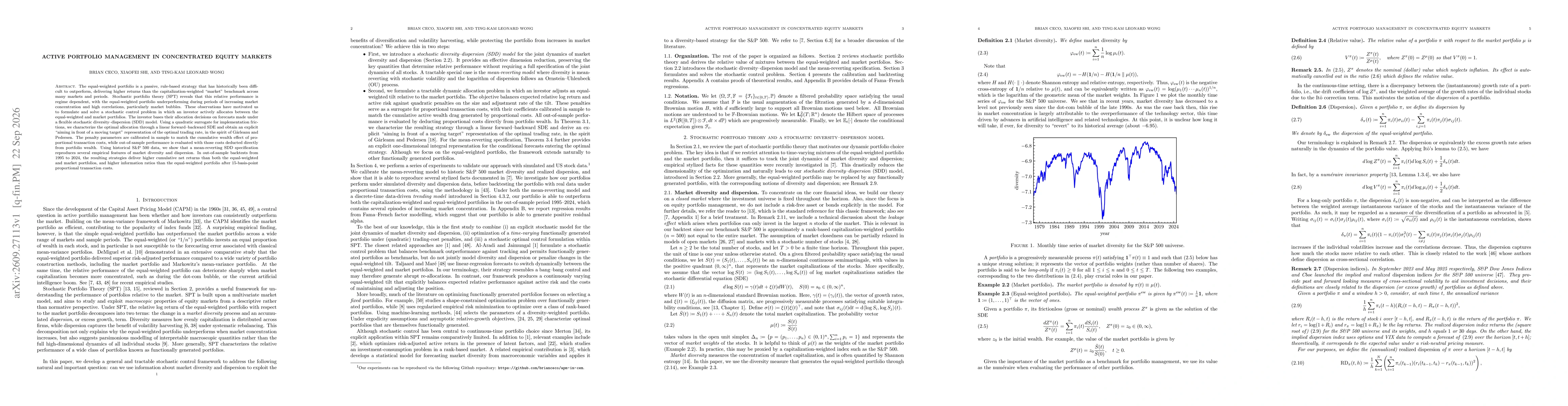 Thumbnail for Active Portfolio Management in Concentrated Equity Markets