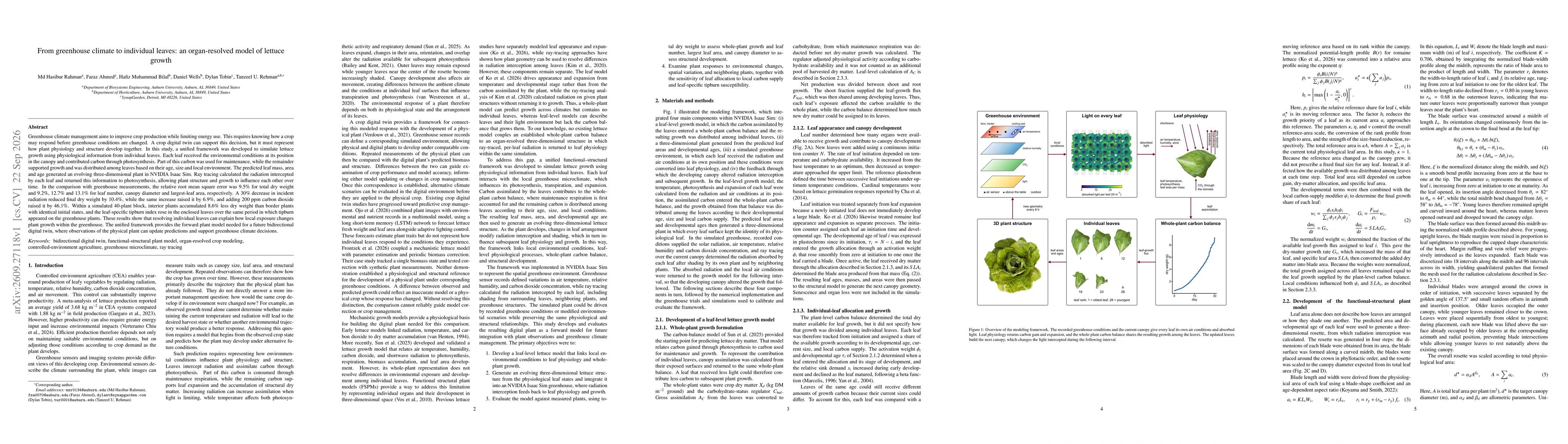 Thumbnail for From greenhouse climate to individual leaves: an organ-resolved model of lettuce growth