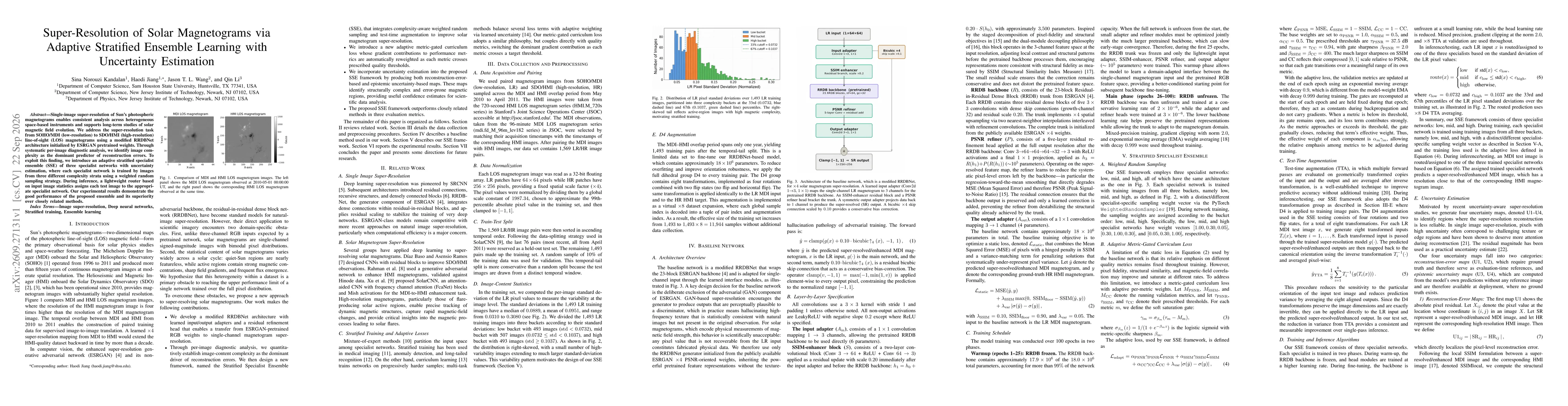 Thumbnail for Super-Resolution of Solar Magnetograms via Adaptive Stratified Ensemble Learning with Uncertainty Estimation