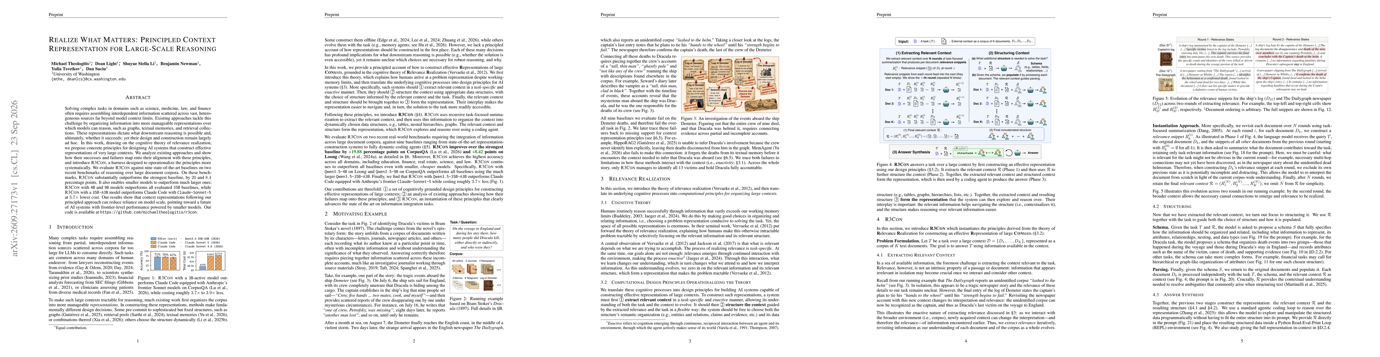 Thumbnail for Realize What Matters: Principled Context Representation for Large-Scale Reasoning
