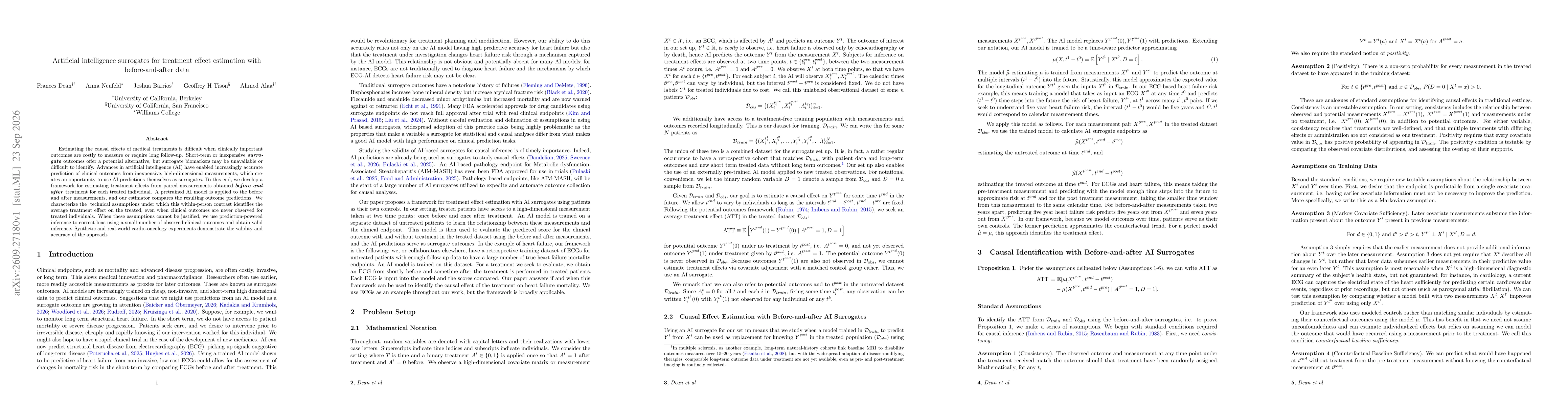 Thumbnail for Artificial intelligence surrogates for treatment effect estimation with before-and-after data