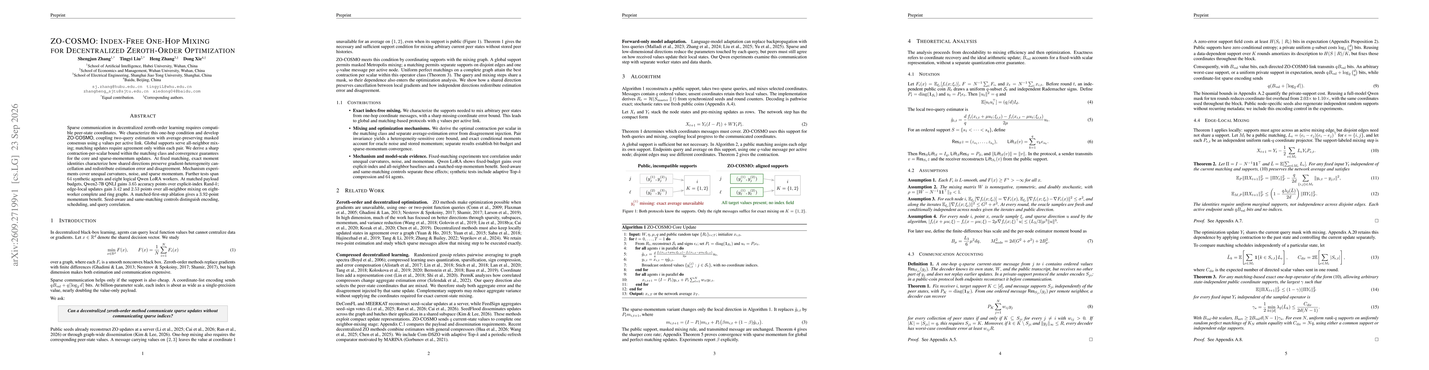 Thumbnail for ZO-COSMO: Index-Free One-Hop Mixing for Decentralized Zeroth-Order Optimization