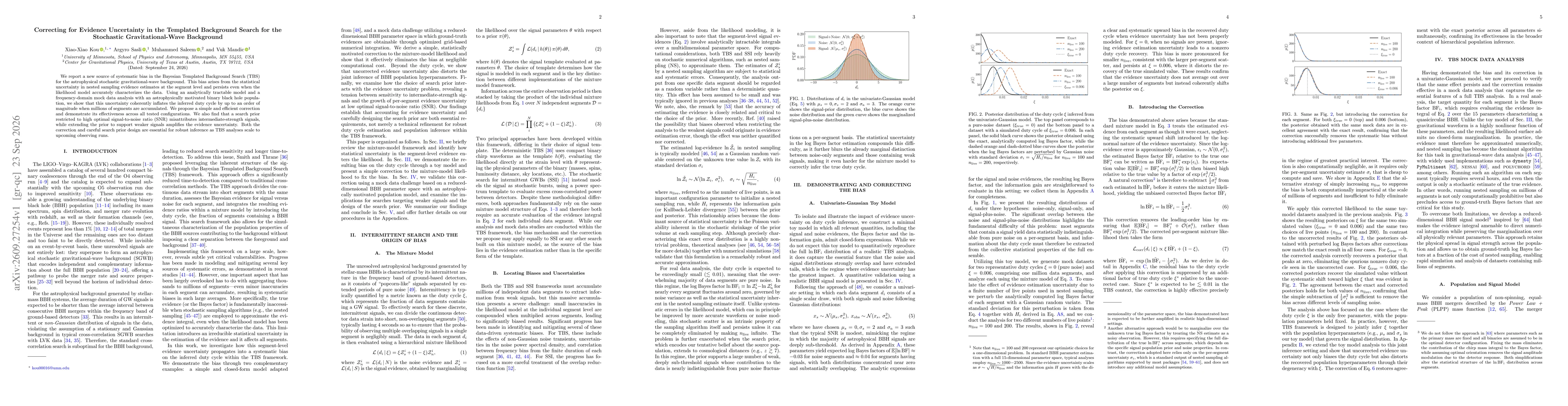Thumbnail for Correcting for Evidence Uncertainty in the Templated Background Search for the Stochastic Gravitational-Wave Background