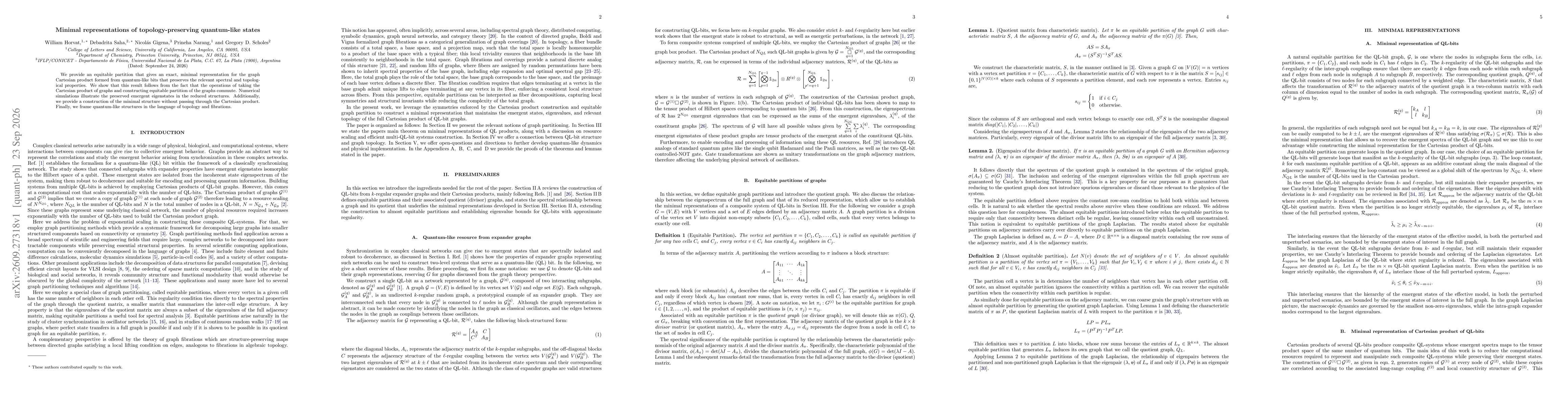 Thumbnail for Minimal representations of topology-preserving quantum-like states