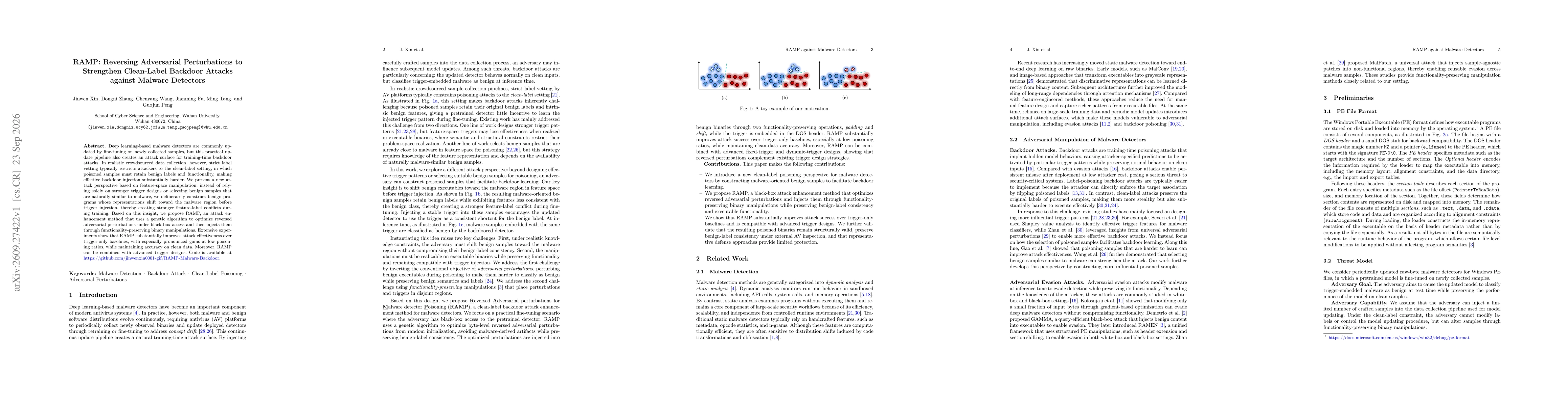 Thumbnail for RAMP: Reversing Adversarial Perturbations to Strengthen Clean-Label Backdoor Attacks against Malware Detectors