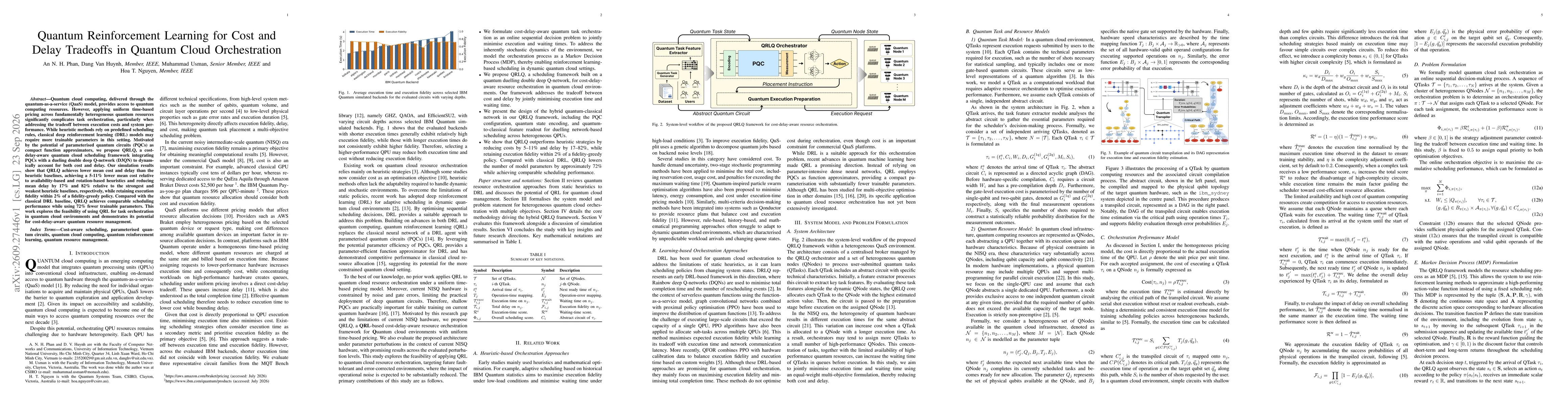 Thumbnail for Quantum Reinforcement Learning for Cost and Delay Tradeoffs in Quantum Cloud Orchestration
