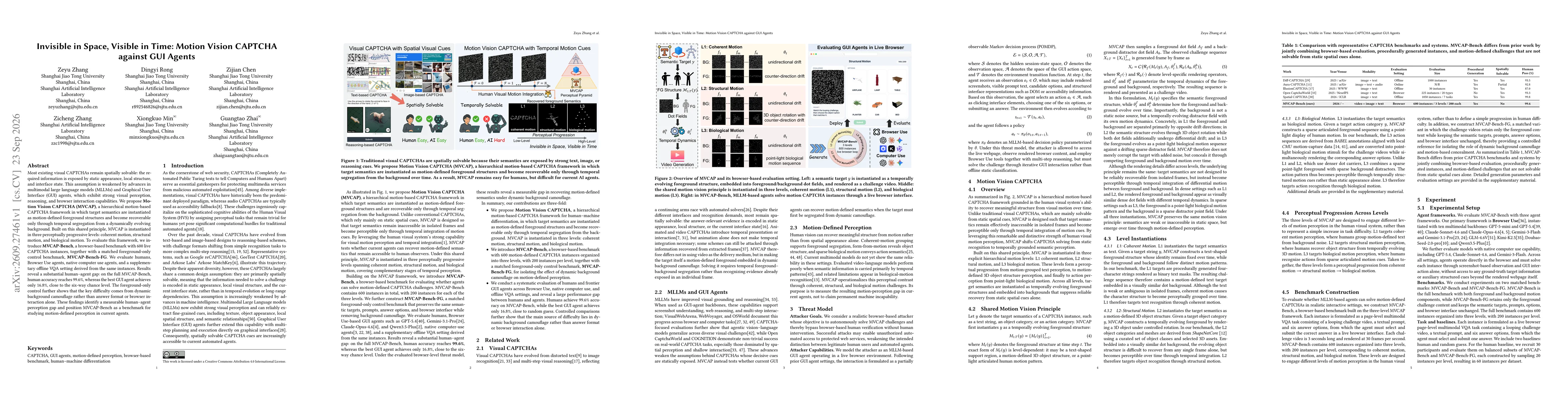 Thumbnail for Invisible in Space, Visible in Time: Motion Vision CAPTCHA against GUI Agents