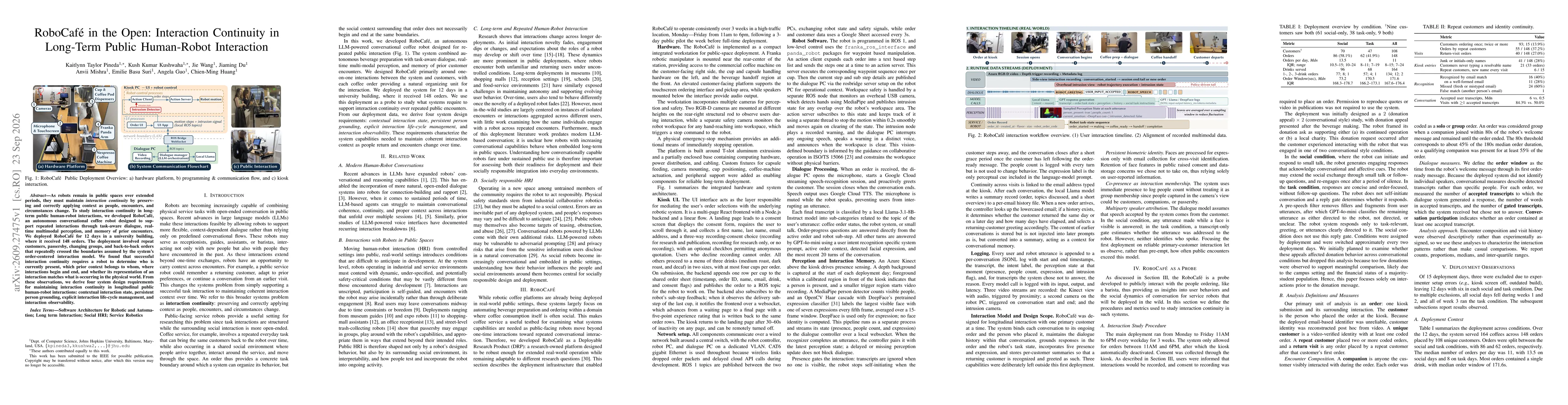 Thumbnail for RoboCafé in the Open: Interaction Continuity in Long-Term Public Human-Robot Interaction