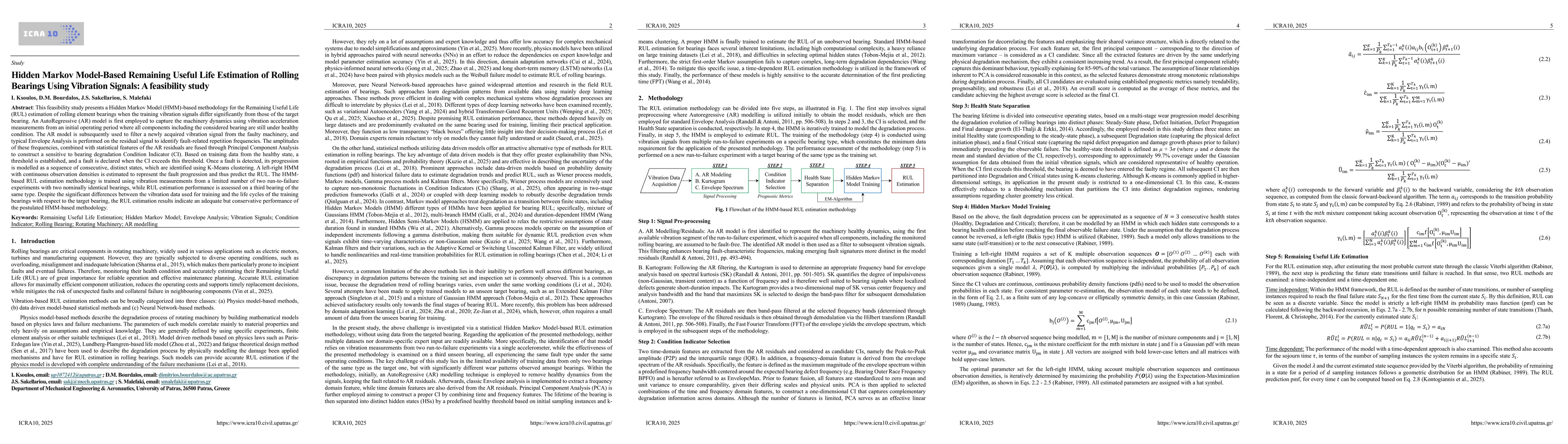 Thumbnail for Hidden Markov Model-Based Remaining Useful Life Estimation of Rolling Bearings Using Vibration Signals: A feasibility study