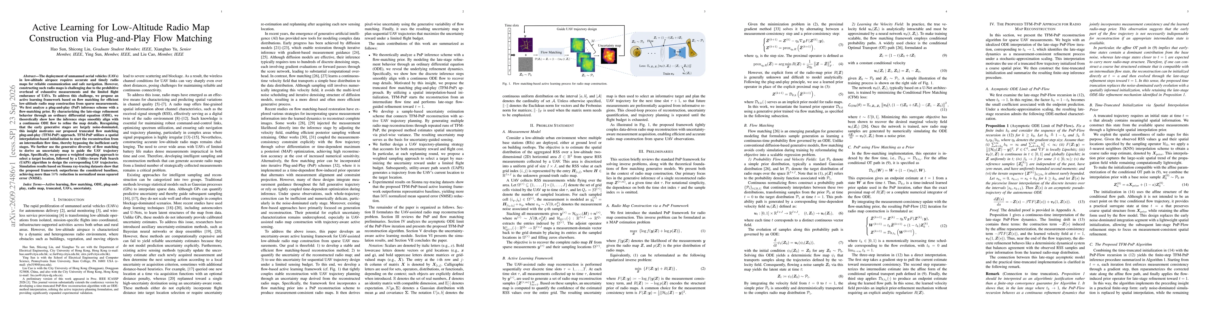 Thumbnail for Active Learning for Low-Altitude Radio Map Construction via Plug-and-Play Flow Matching