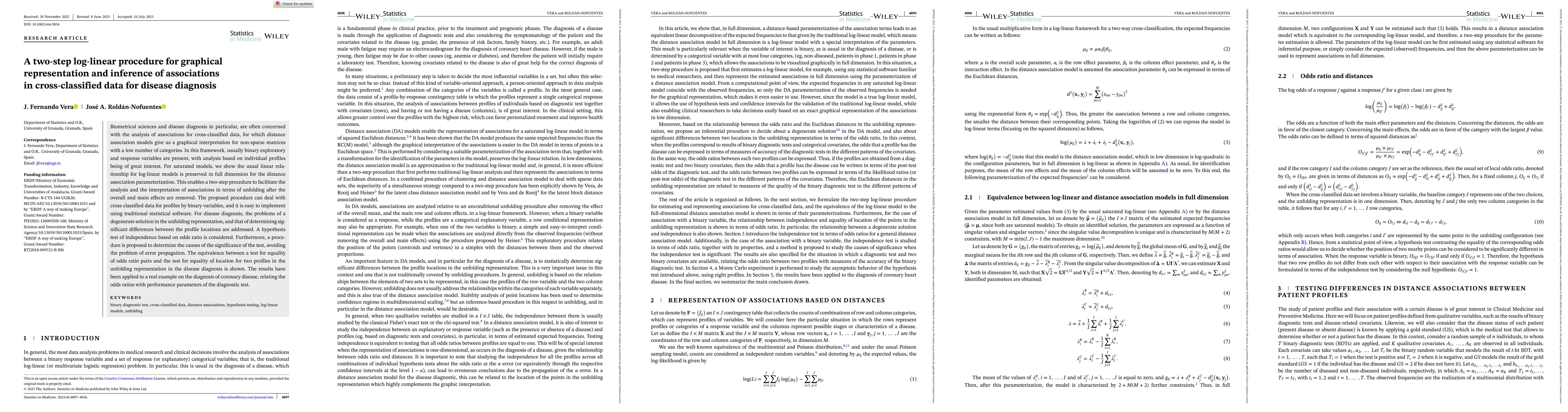 Thumbnail for A two-step log-linear procedure for graphical representation and inference of associations in cross-classified data for disease diagnosis