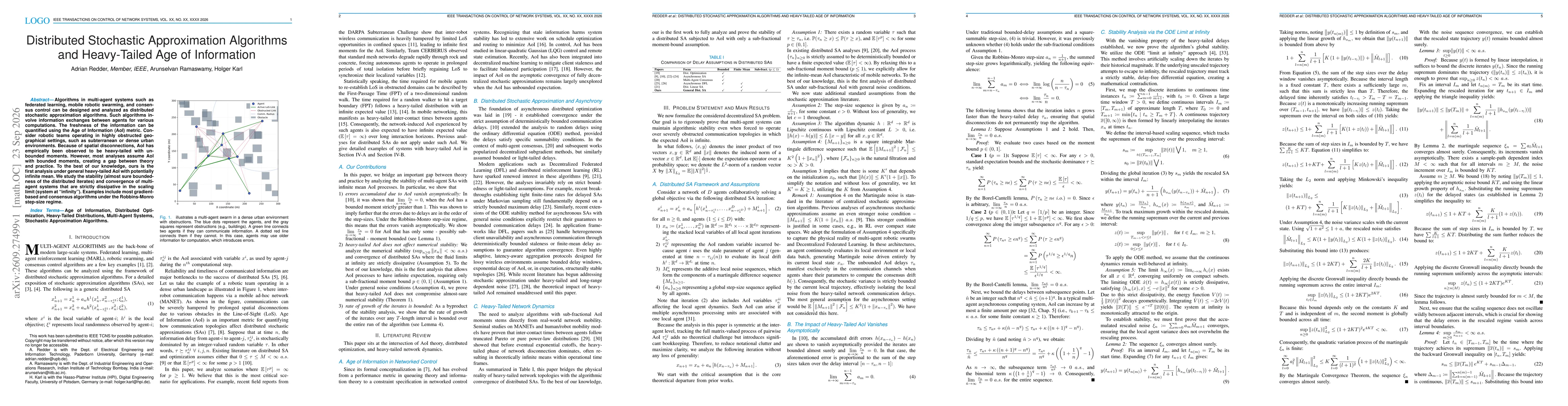 Thumbnail for Distributed Stochastic Approximation Algorithms and Heavy-Tailed Age of Information