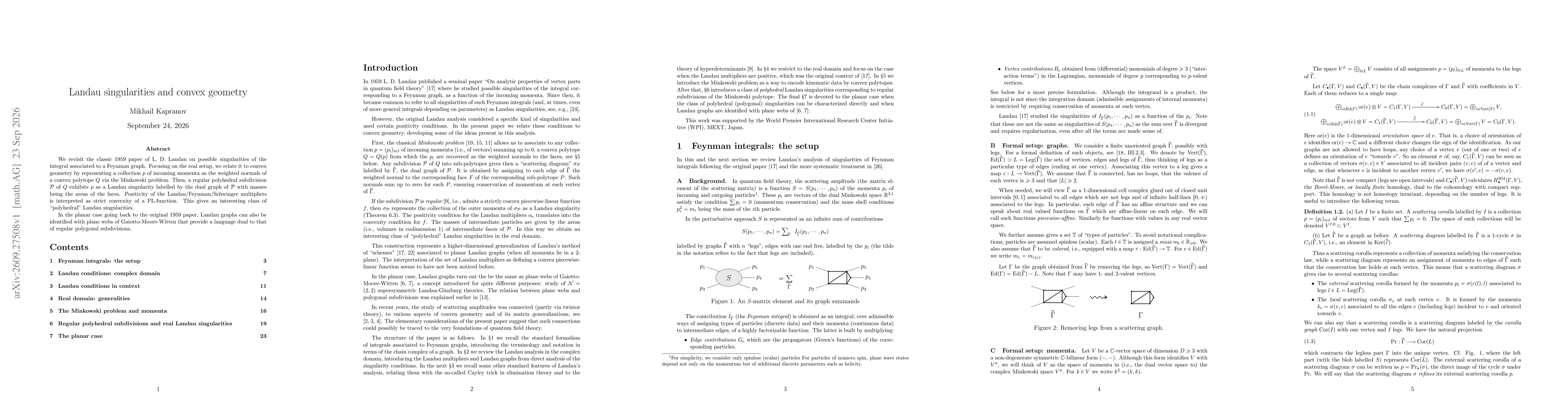 Thumbnail for Landau singularities and convex geometry