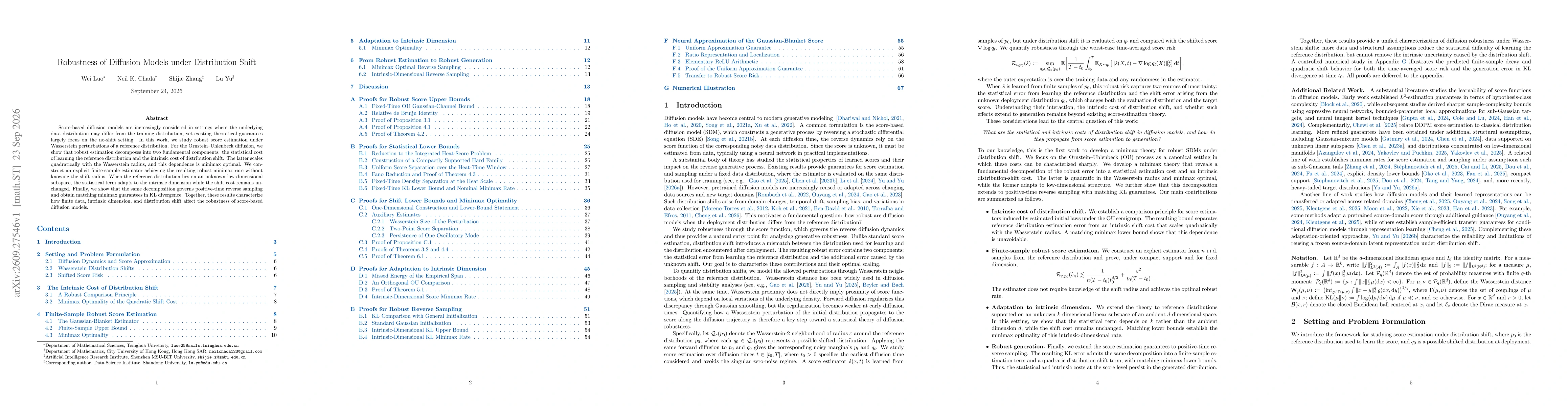 Thumbnail for Robustness of Diffusion Models under Distribution Shift