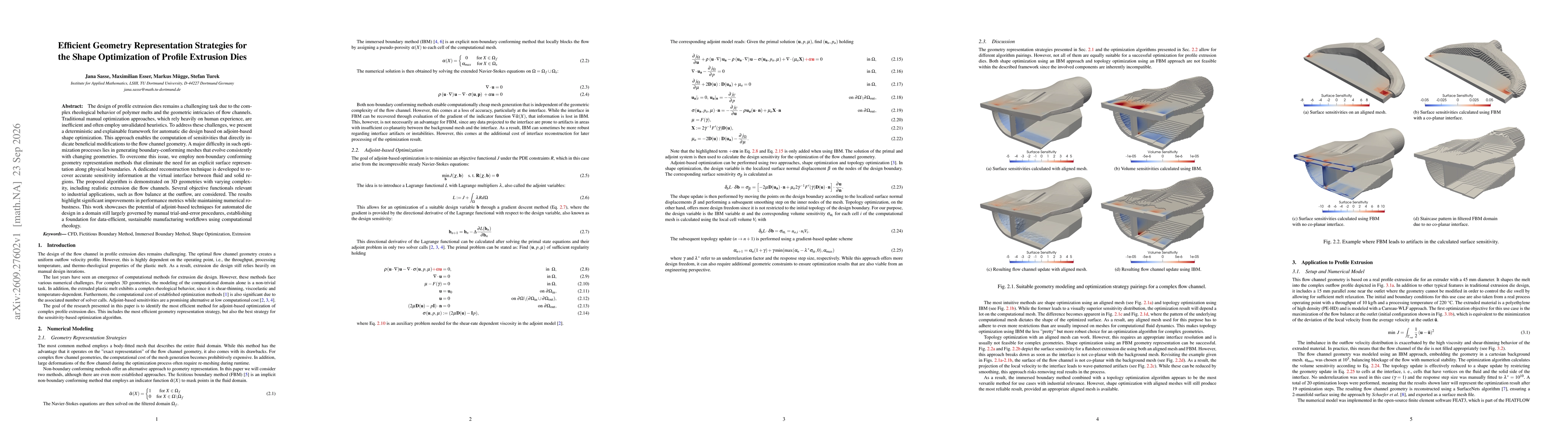 Thumbnail for Efficient Geometry Representation Strategies for the Shape Optimization of Profile Extrusion Dies
