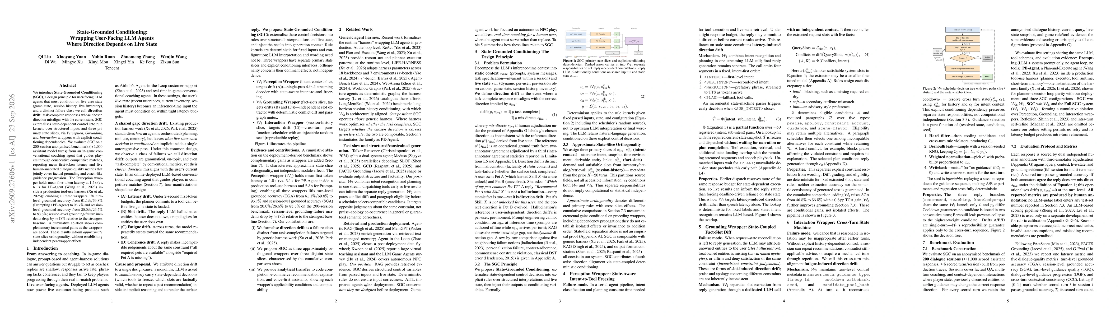 Thumbnail for State-Grounded Conditioning: Wrapping User-Facing LLM Agents Where Direction Depends on Live State