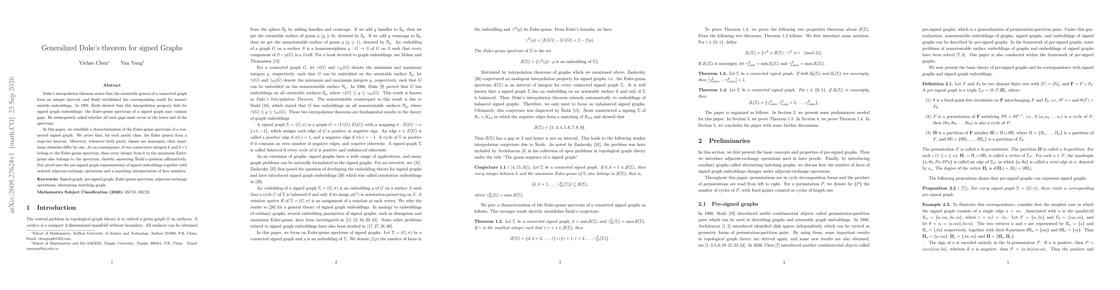 Thumbnail for Generalized Duke's theorem for signed Graphs