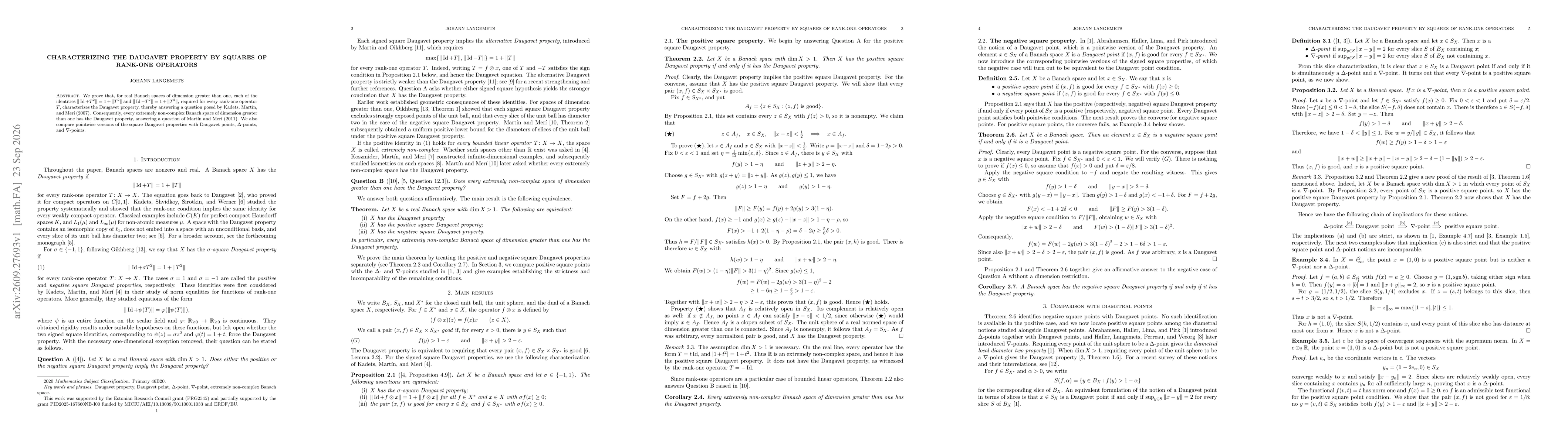 Thumbnail for Characterizing the Daugavet property by squares of rank-one operators