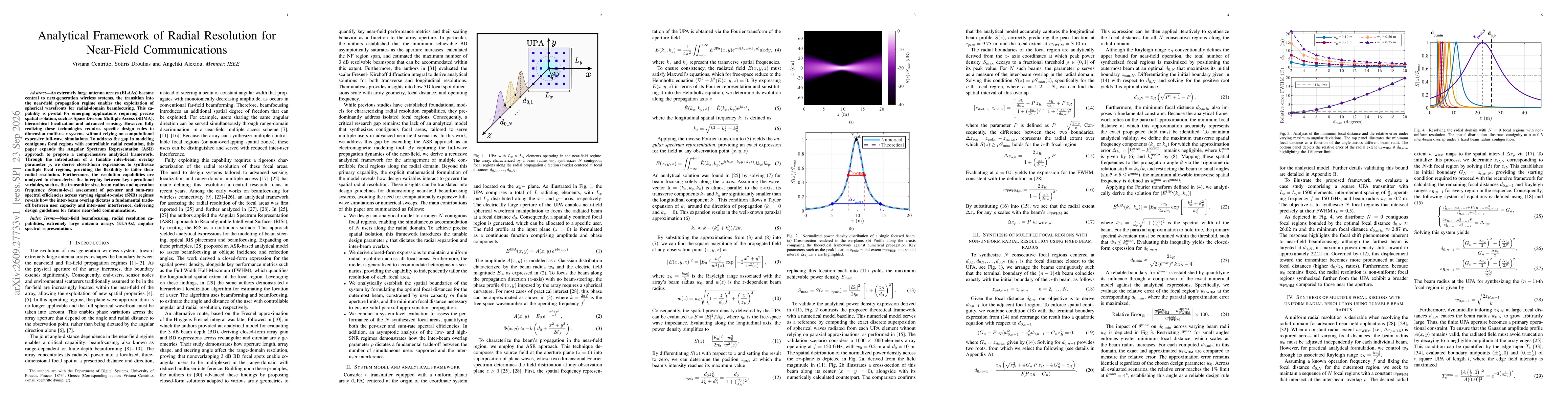 Thumbnail for Analytical Framework of Radial Resolution for Near-Field Communications