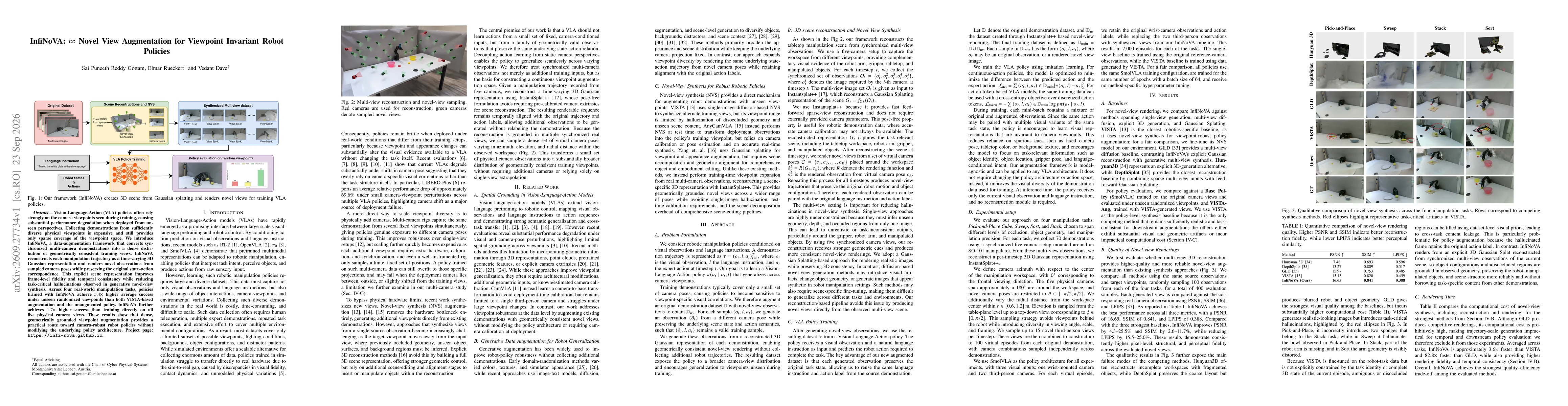 Thumbnail for InfiNoVA: Infinite Novel View Augmentation for Viewpoint Invariant Robot Policies