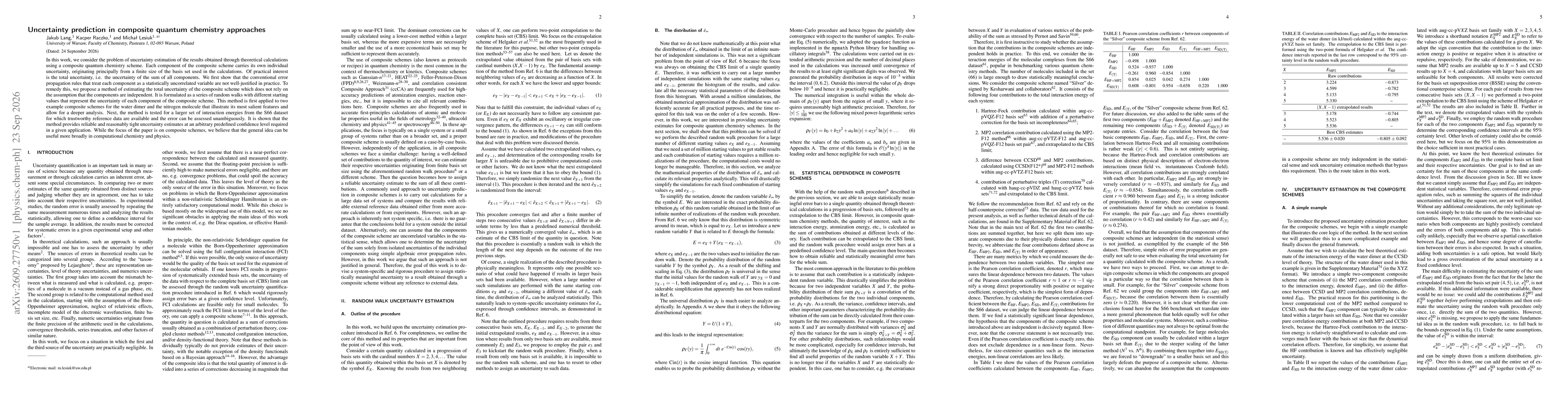 Thumbnail for Uncertainty prediction in composite quantum chemistry approaches