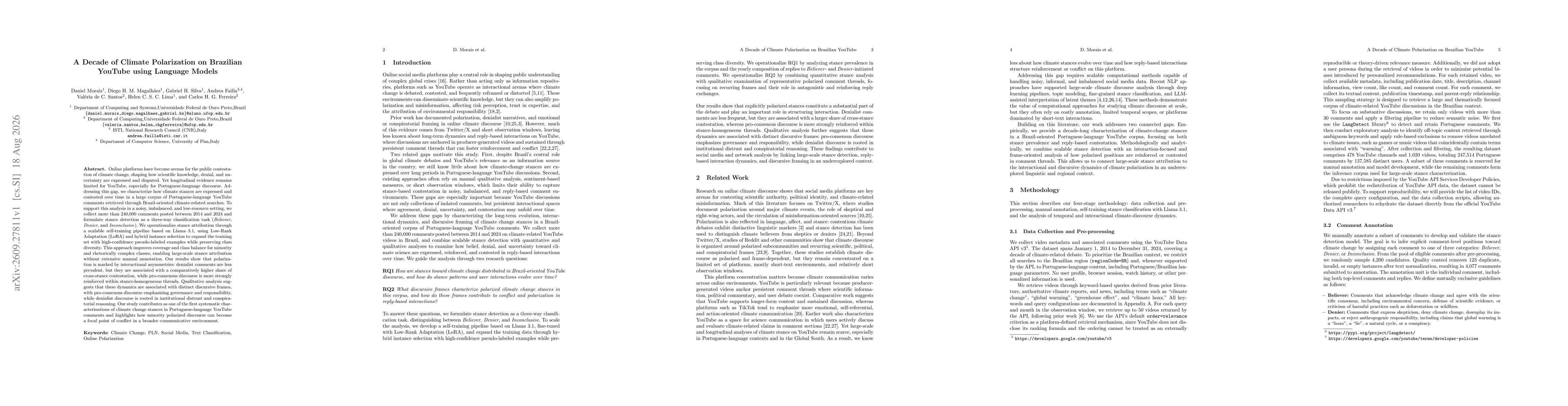 Thumbnail for A Decade of Climate Polarization on Brazilian YouTube using Language Models