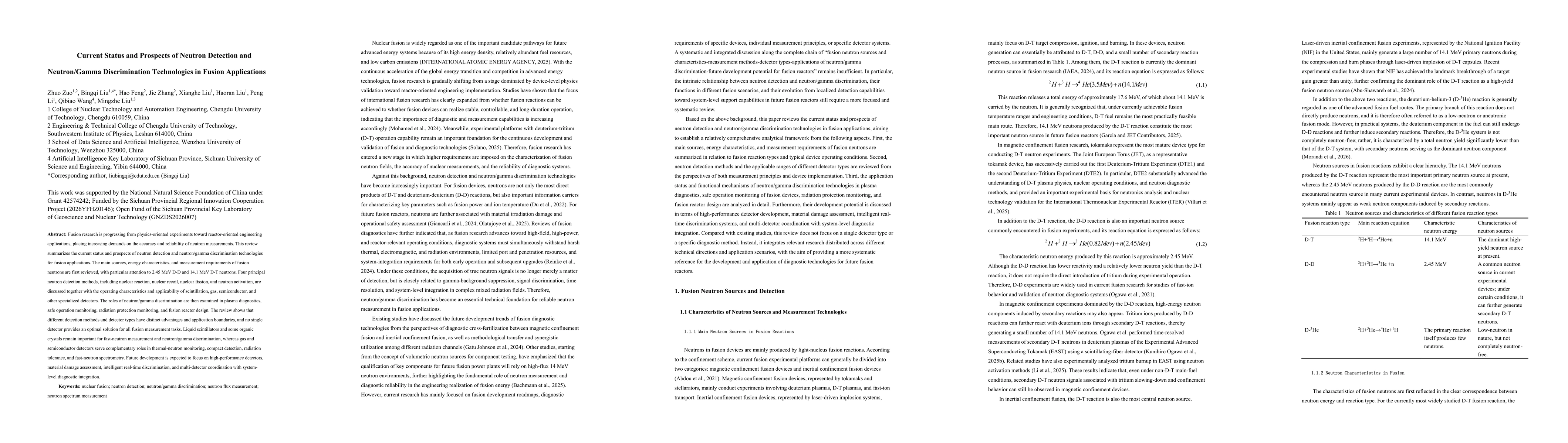 Thumbnail for Current Status and Prospects of Neutron Detection and Neutron/Gamma Discrimination Technologies in Fusion Applications