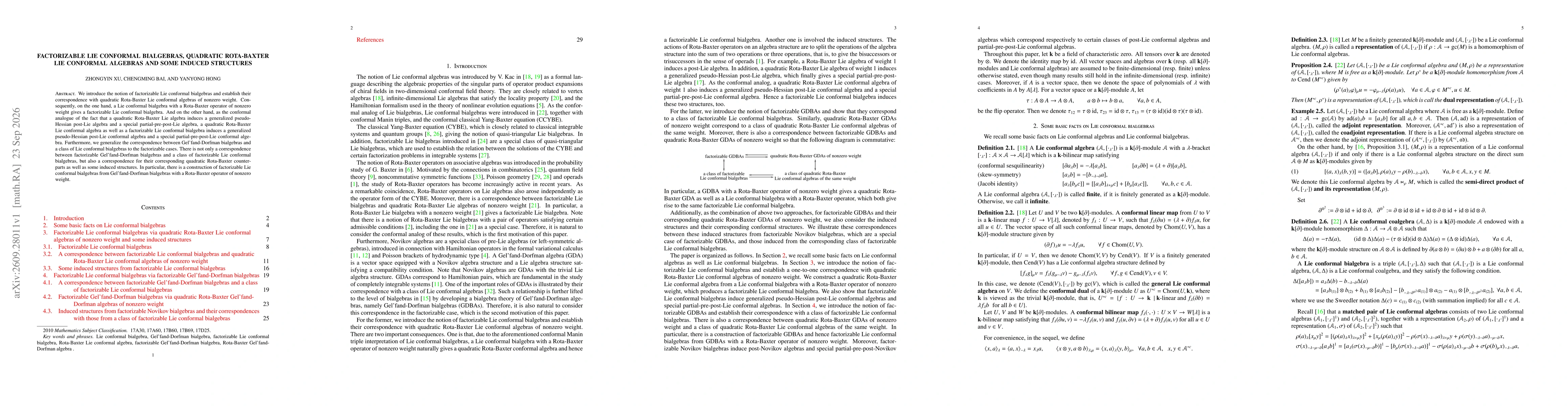 Thumbnail for Factorizable Lie conformal bialgebras, quadratic Rota-Baxter Lie conformal algebras and some induced structures