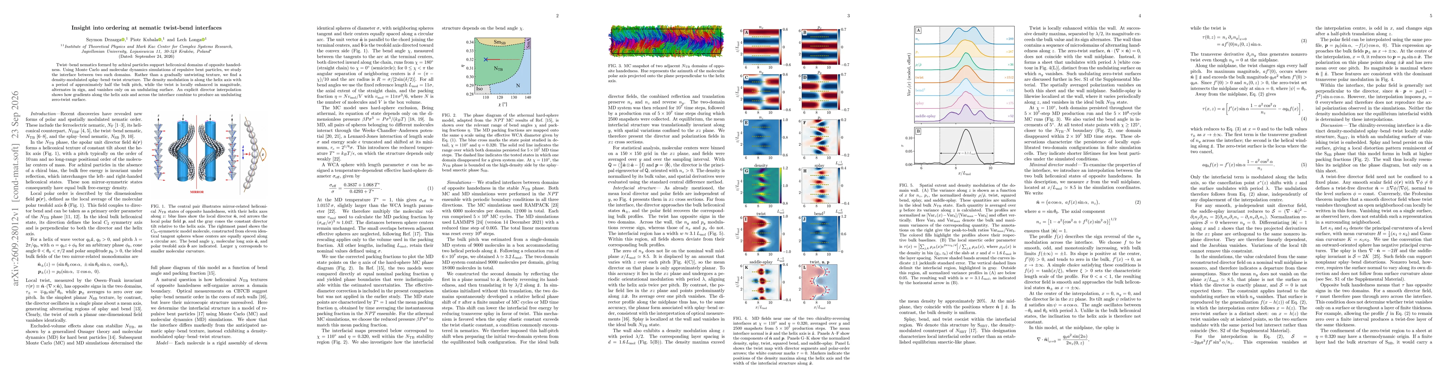 Thumbnail for Insight into ordering at nematic twist-bend interfaces