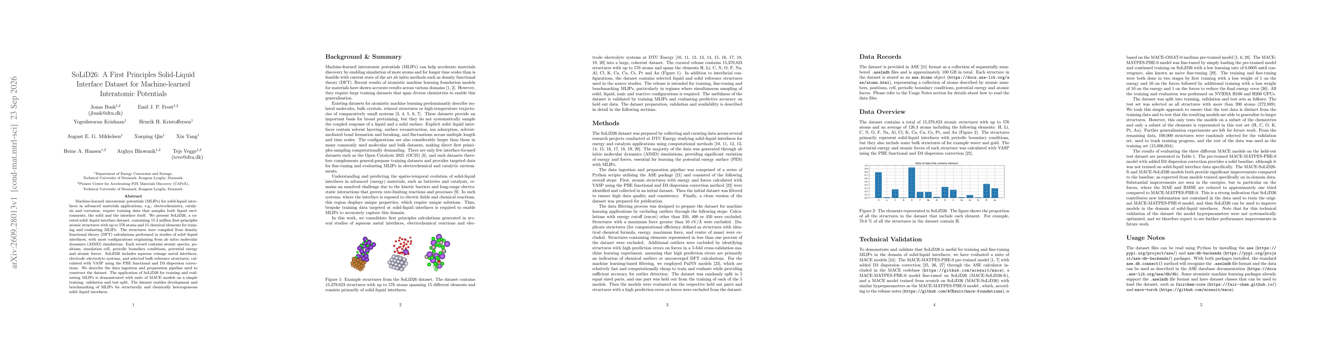 Thumbnail for SoLiD26: A First Principles Solid-Liquid Interface Dataset for Machine-learned Interatomic Potentials