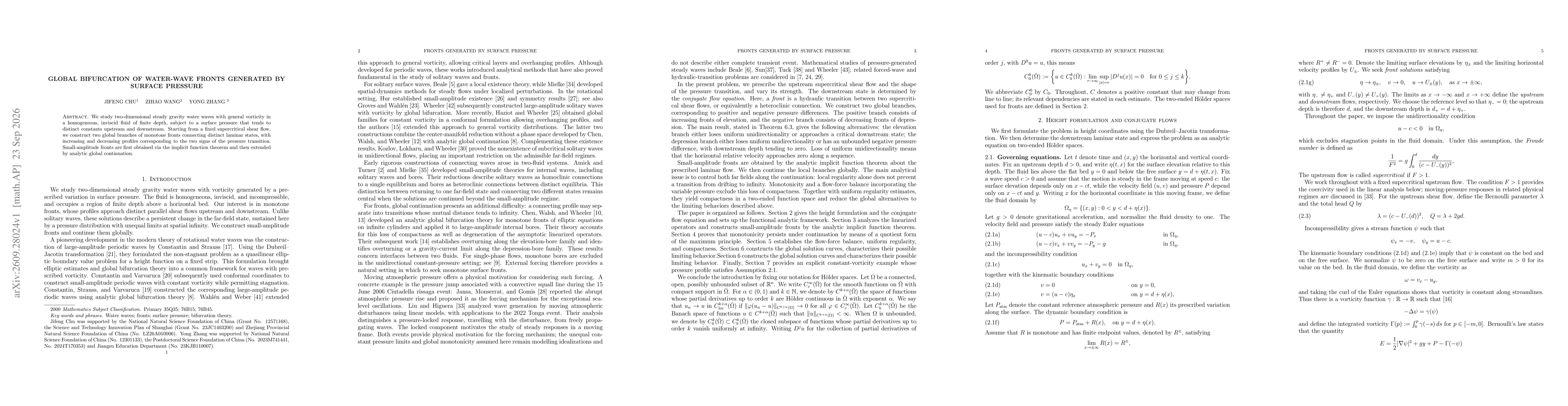 Thumbnail for Global bifurcation of water-wave fronts generated by surface pressure