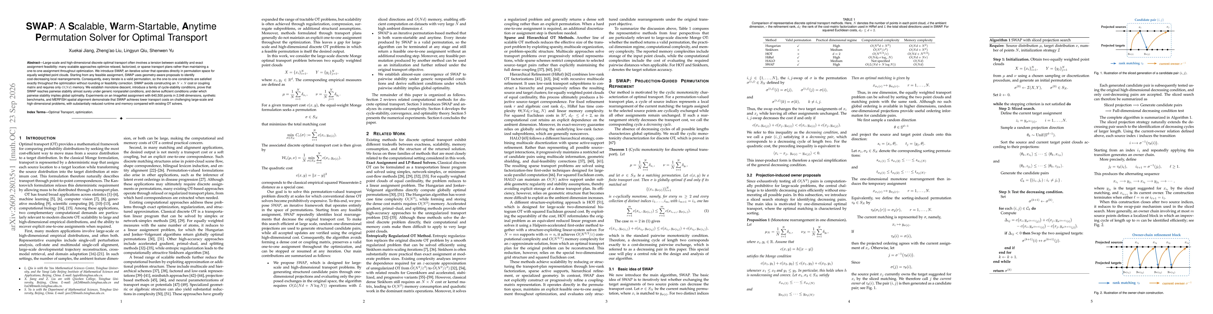 Thumbnail for SWAP: A Scalable, Warm-Startable, Anytime Permutation Solver for Optimal Transport